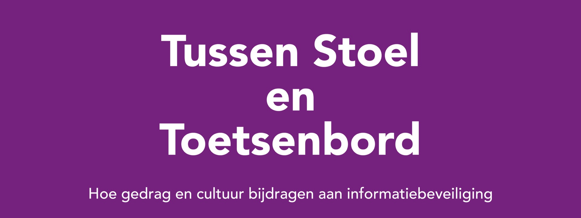 Tussen stoel en toetsenbord