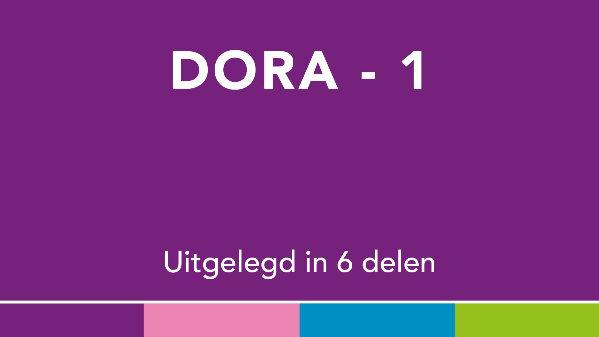 Dora uitgelegd 1